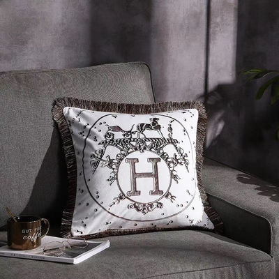 Подушка софы кресла валика белья Tassel белой Tufted сплетенная крышкой