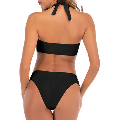 Нажим женщины вверх по женщин Swimwear рукава бикини Bandeau купальным костюмам связи коротких бортовым
