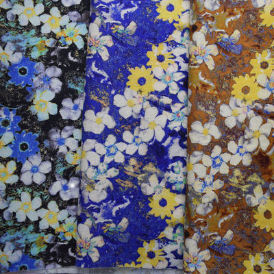 Сплетенный цветочный узор 100% ткани Challis ткани вискозы вискозный напечатанный цифров вискозный