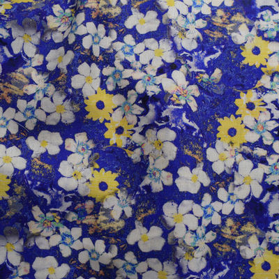 Сплетенный цветочный узор 100% ткани Challis ткани вискозы вискозный напечатанный цифров вискозный