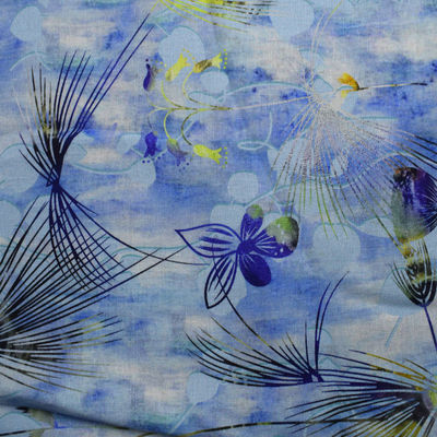 Рами ткани 100% хлопко-бумажных тканей полиэстера цифров напечатанное флористическое домашнего вискозное