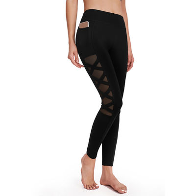 Брюки йоги полиэстера Activewear плюс гетры высокое Waisted разминки размера