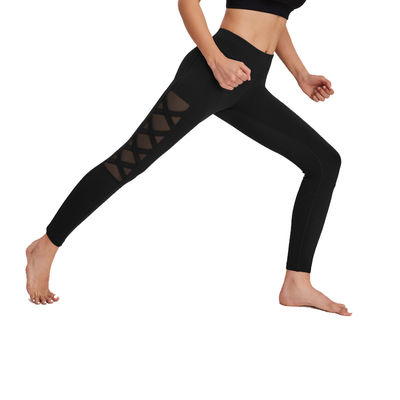 Брюки йоги полиэстера Activewear плюс гетры высокое Waisted разминки размера