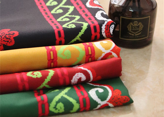 Голубой красный желтый цветок ткани полиэстера напечатанный цифров красочный для одежды