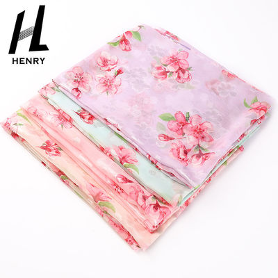 Печать изготовленной на заказ ткани Тюль картины мягкой шифоновая флористическая для украшения DIY